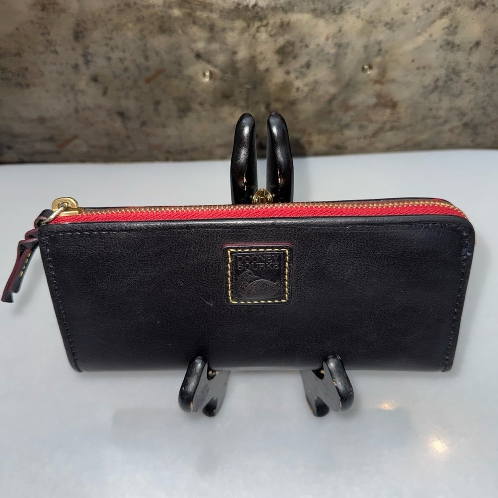 Dooney & Bourke Florentine 3/4 zip wallet in Navy - Picture 12 of 12